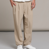 Tee Straight Pants 直筒高球長褲 - BEIGE