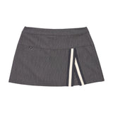 Stripe Skort 條紋裙褲-Dark Gray