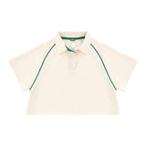 Cropped Polo Shirt 短版POLO衫 - BEIGE
