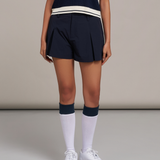Banded Pleated Skirt 百褶褲裙 - NAVY