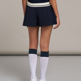 Banded Pleated Skirt 百褶褲裙 - NAVY