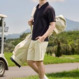 Knitted Golf Shirt - Black