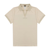 Knitted V Neck Polo 針織V領POLO衫 - BEIGE