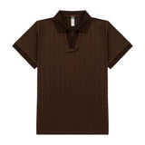 Knitted V Neck Polo 針織V領POLO衫 - BROWN