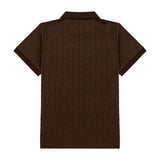 Knitted V Neck Polo 針織V領POLO衫 - BROWN