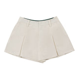 Banded Pleated Skirt 百褶褲裙 - BEIGE