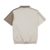 Summit Zip Polo 拼接半開襟POLO衫 - BEIGE