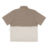 Flap Shirt 拼接運動襯衫 - BROWN