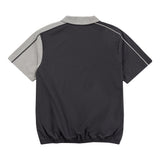 Summit Zip Polo 拼接半開襟POLO衫 - GREY