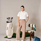 Cropped Polo Shirt 短版POLO衫 - BEIGE