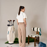 Cropped Polo Shirt 短版POLO衫 - BEIGE