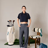 Cropped Polo Shirt 短版POLO衫 - NAVY