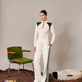 VIIM Panel Pants 拼接運動長褲-Beige