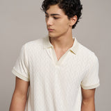 Knitted V Neck Polo 針織V領POLO衫 - BEIGE