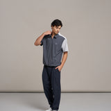 Summit Zip Polo 拼接半開襟POLO衫 - GREY