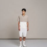 Flap Shirt 拼接運動襯衫 - BROWN