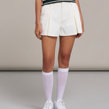 Banded Pleated Skirt 百褶褲裙 - BEIGE